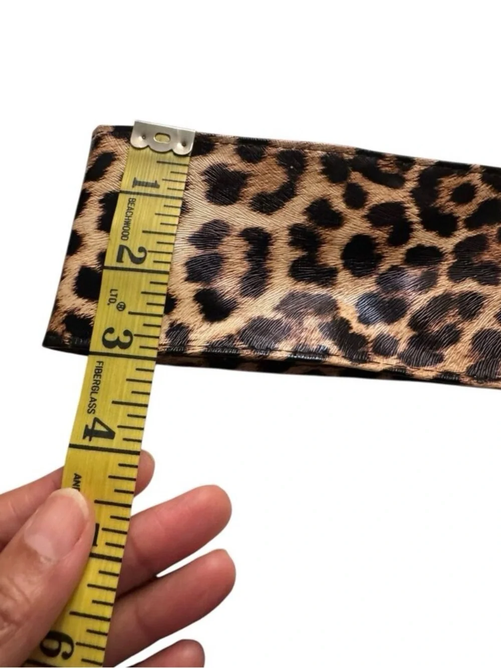 Leopard Print Faux Leather Obi Belt –‎ Adjustable Wrap Style Waist Cincher